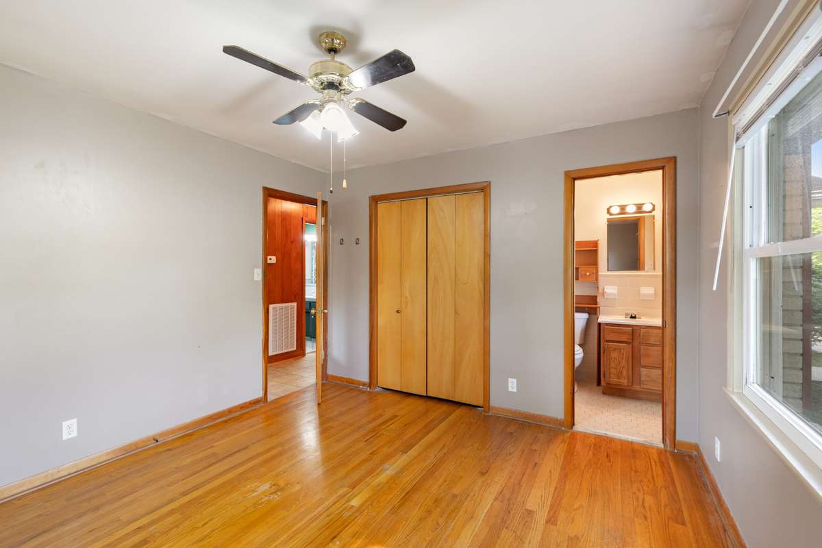 2nd View of Master Bedroom that has the 1/2 bath