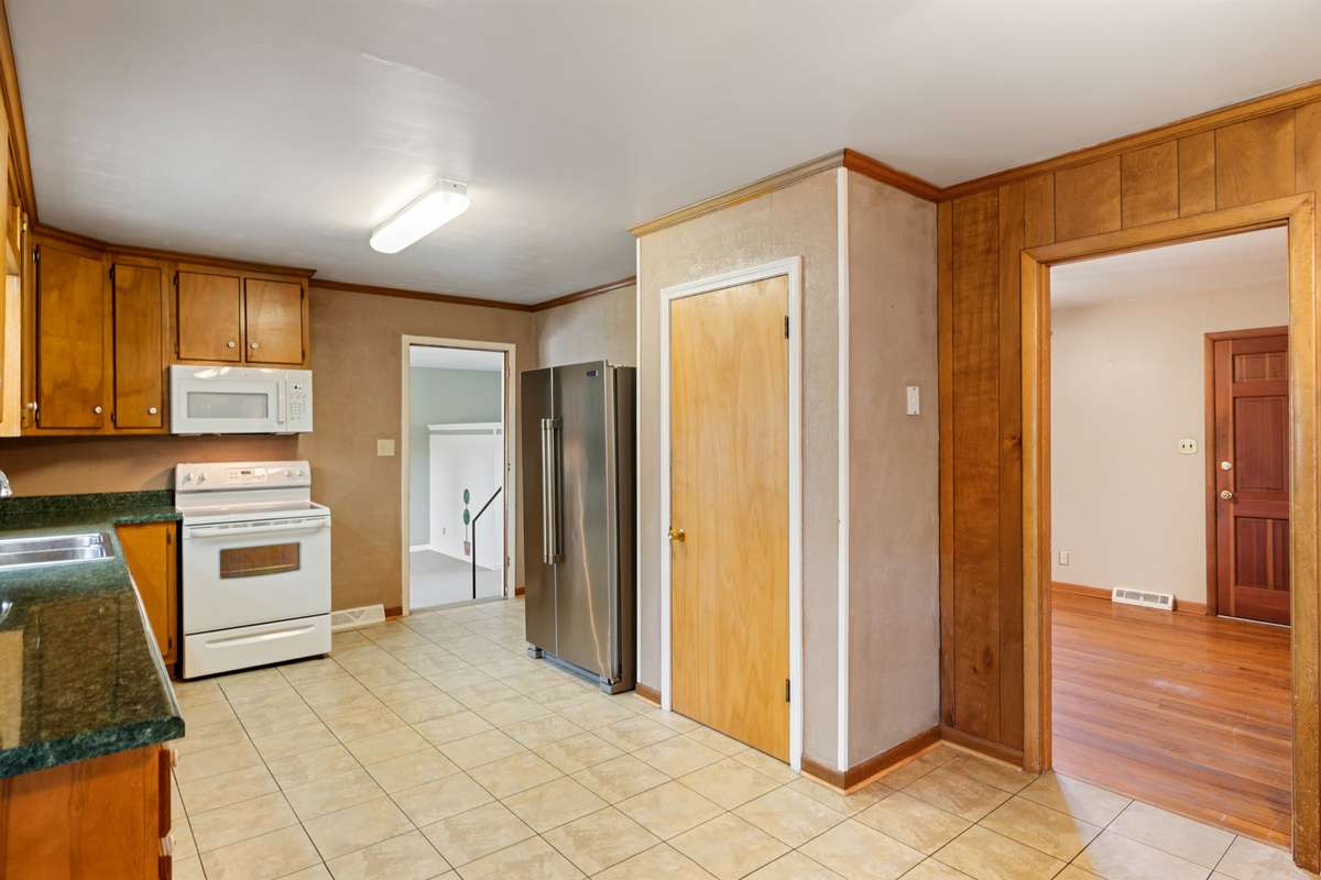 View of Appliances and Kitchen from Dining Room