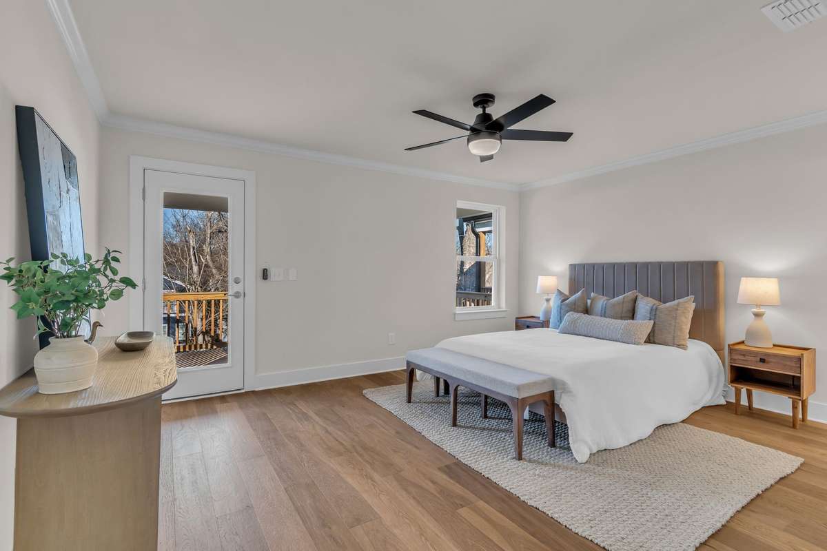 Large Primary Bedroom with walkout balcony.