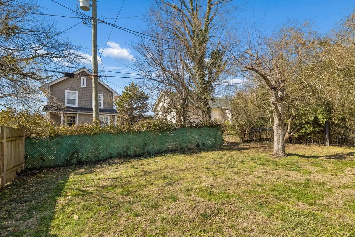 main home backyard is fenced