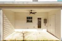 What a perfect opportunity to screen in this space and use it as an extension of your home!!