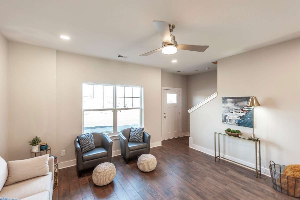 The main level has luxury vinyl floors throughout and a nice neutral color pallet.