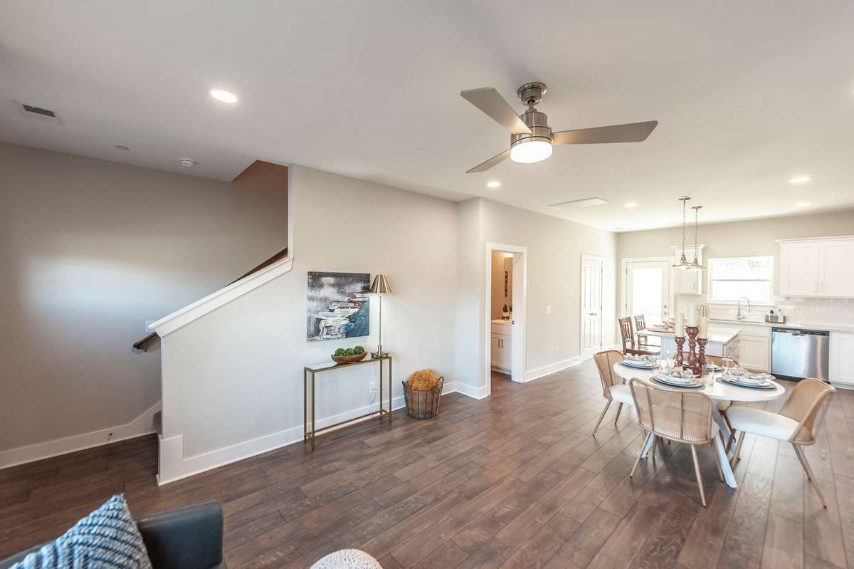 The open plan makes this unit a blank canvas to set it up for your needs.