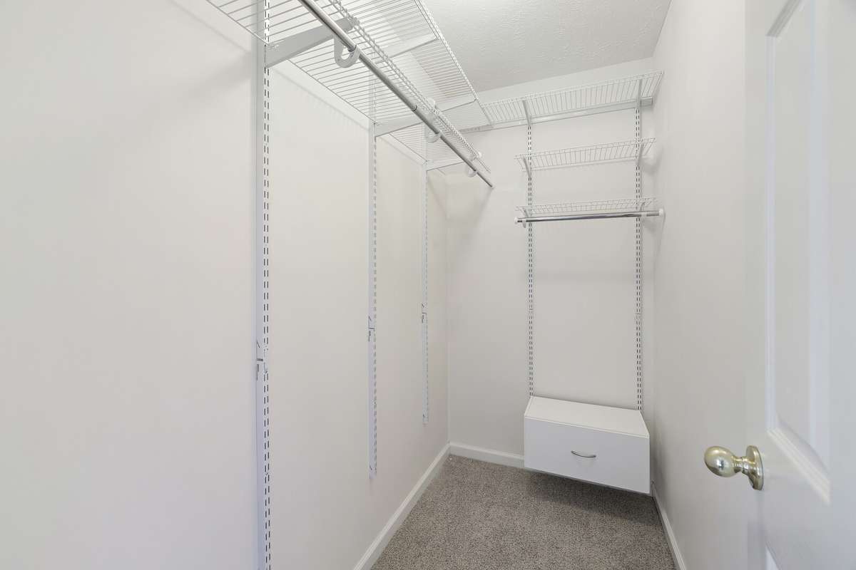 Large walk-in primary closet