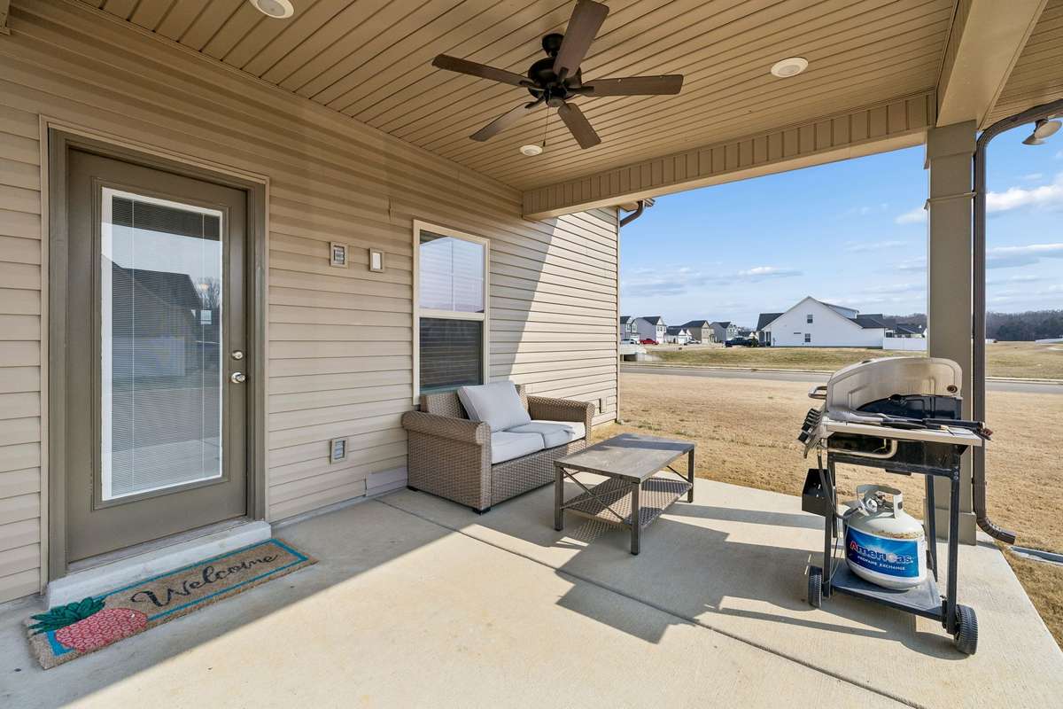 Grilling space is right off the kitchen! 501 Ruby Cate Way, Murfreesboro, TN 37128