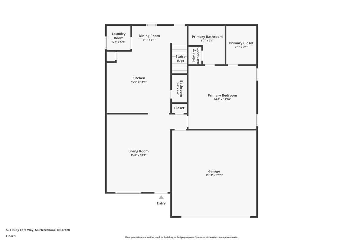 Main level floorplan-501 Ruby Cate Way, Murfreesboro, TN 37128