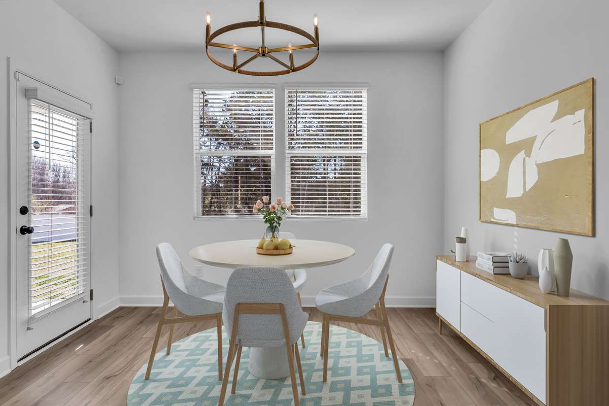 Breakfast nook virtually staged