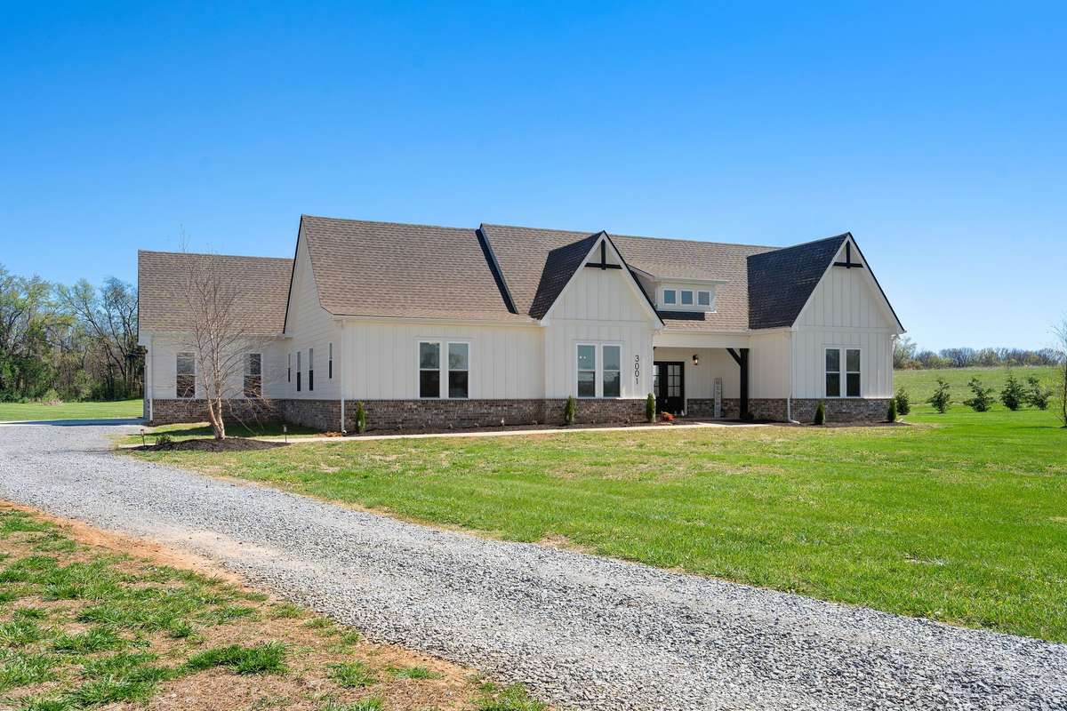 Hardie board and brick exterior!