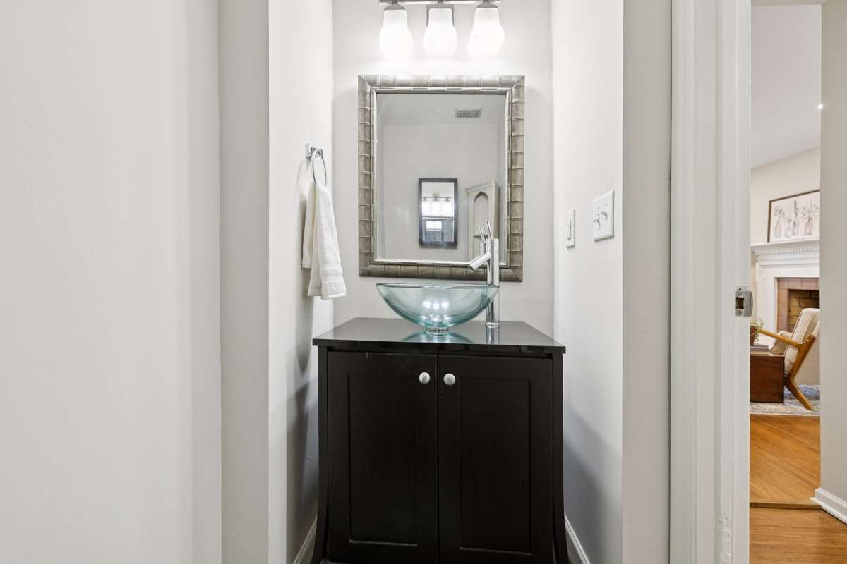 Powder room downstairs.
