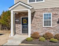 Beautiful Stone and covered entry