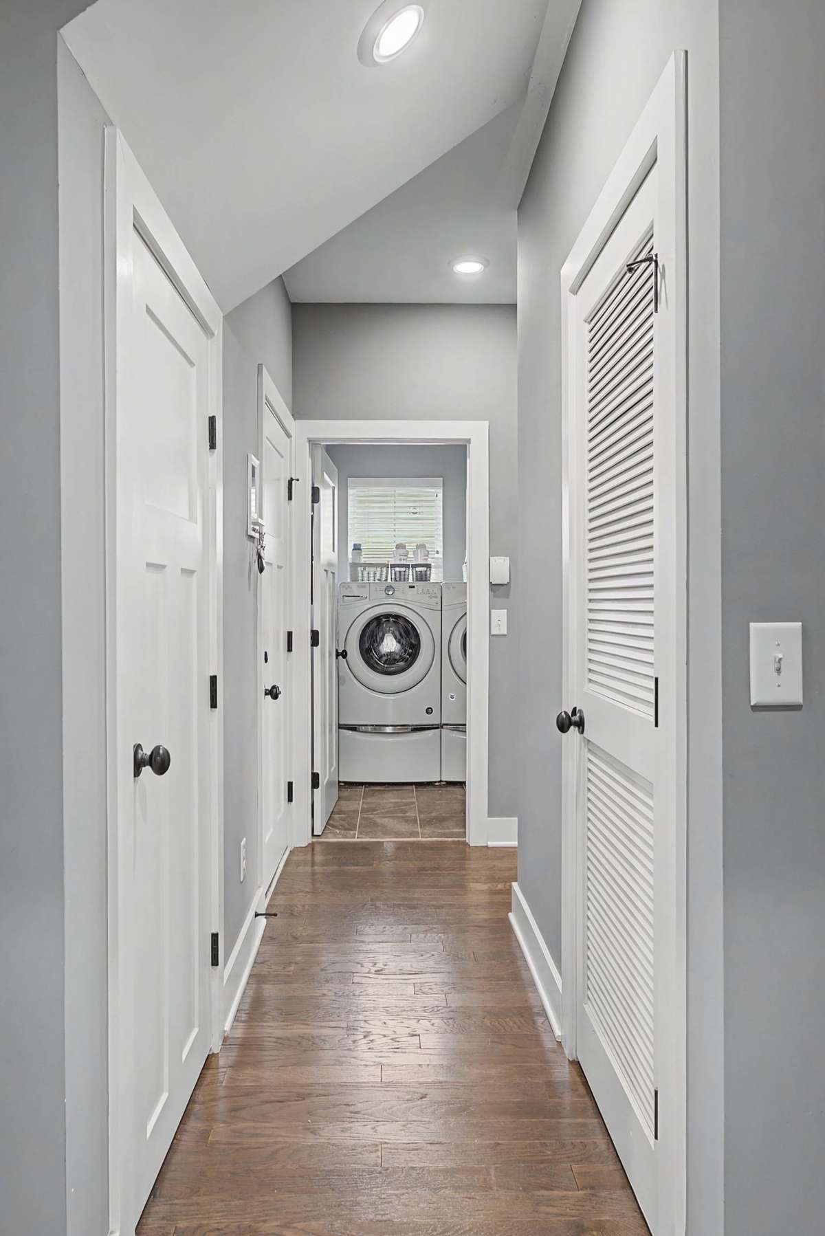 Laundry room off of the kitchen.