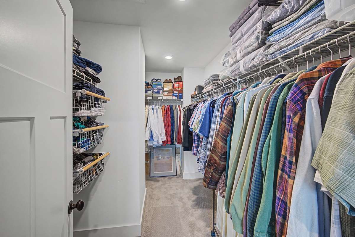 Large primary closet.