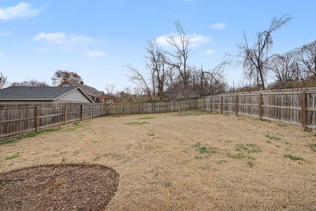 Large backyard