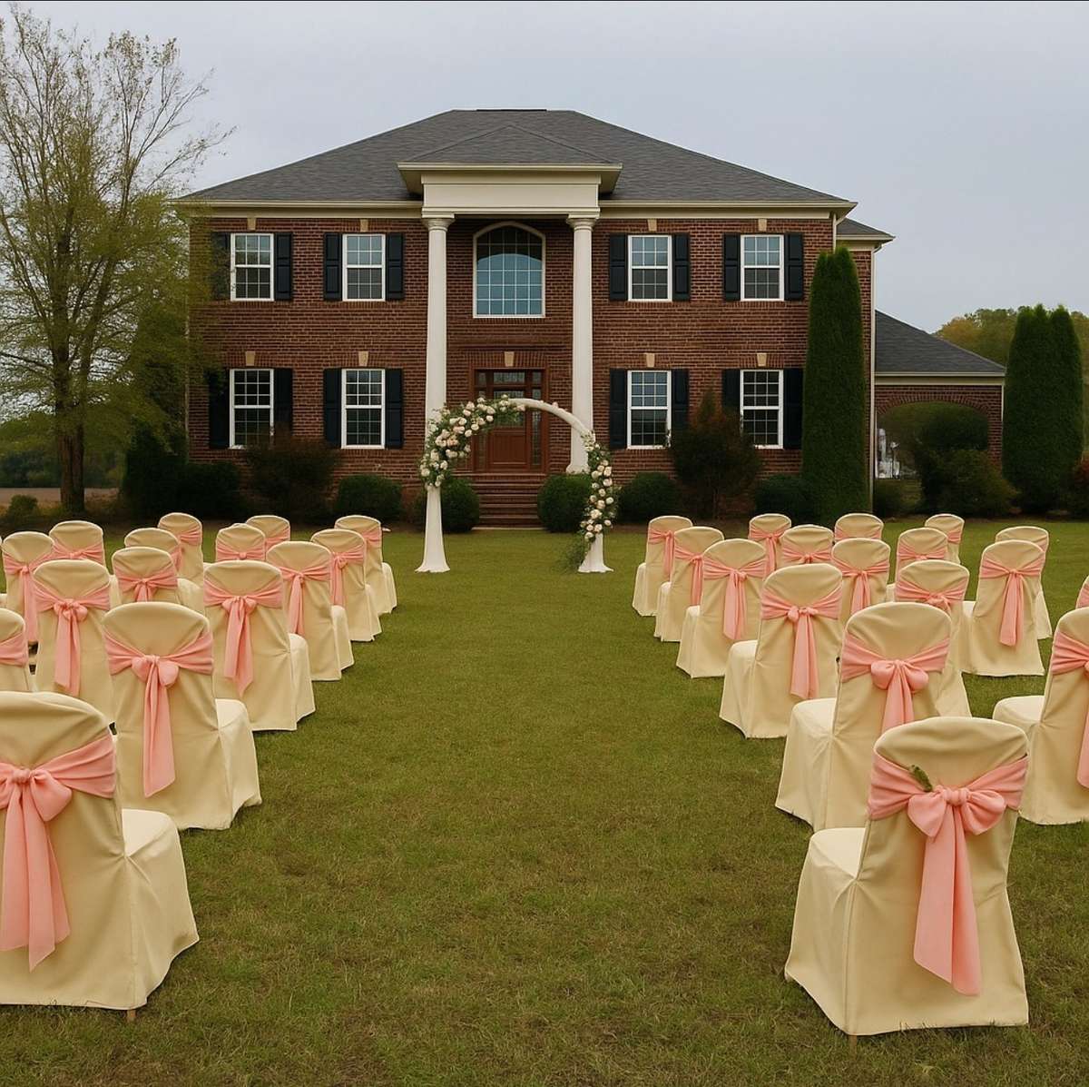 Digitally staged - Imagine hosting a wedding on your front lawn!