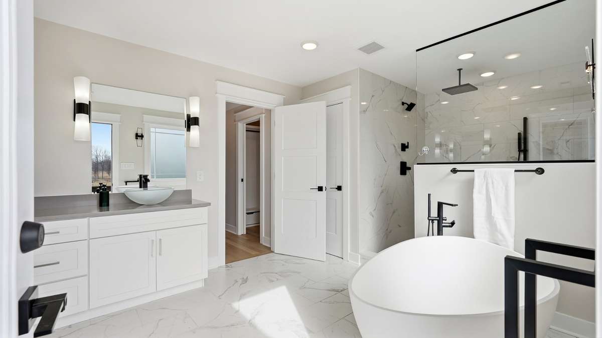 Primary Bath with Two Separate Vanities