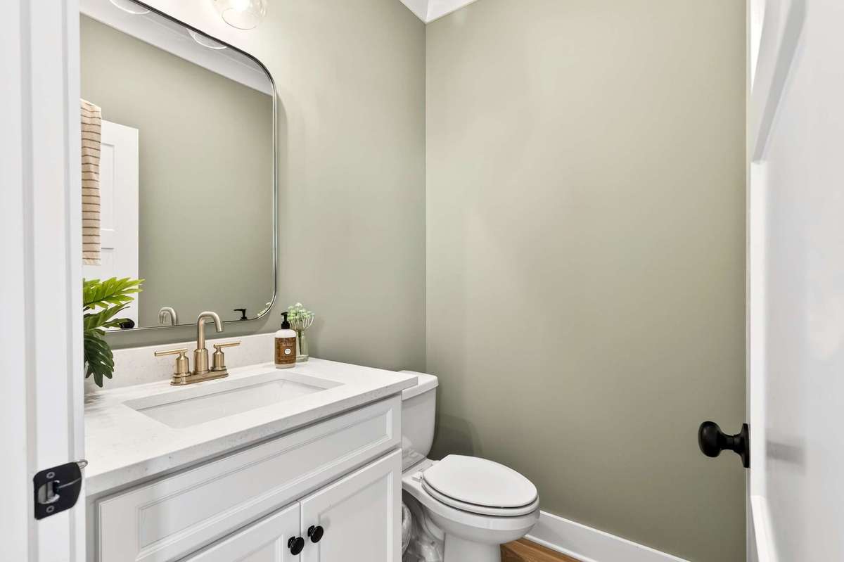 Half bath in the bonus room