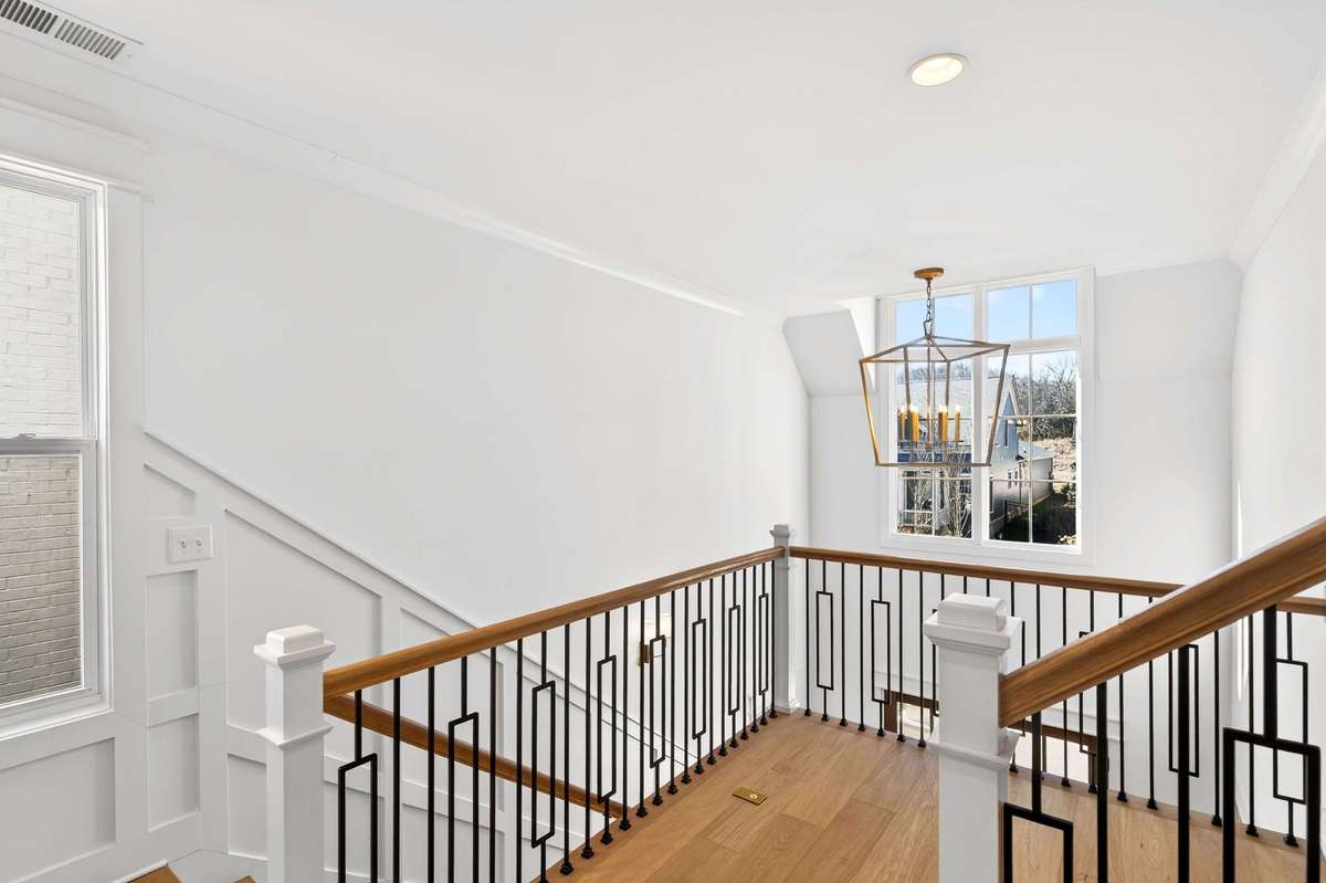Upstairs you'll find a large landing that leads you to the upstairs bonus room
