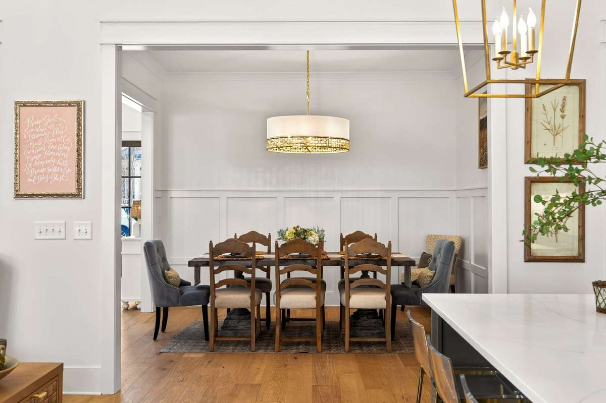 Your formal dining room is open, but still offers an intimate feeling when entertaining