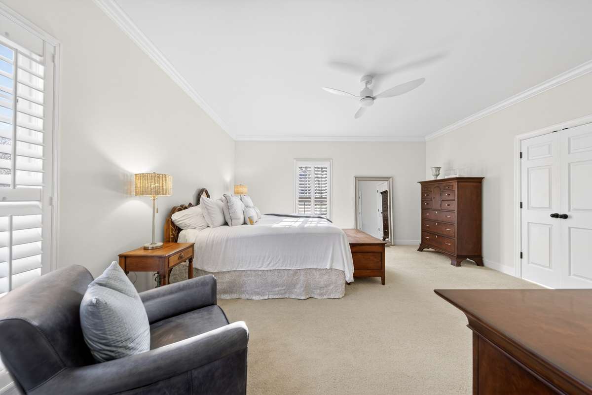 Primary bedroom has a massive closet and en suite bath