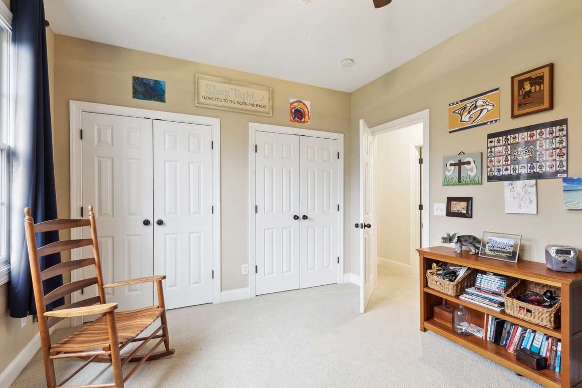 Bedroom 3 has dual closets and twin windows