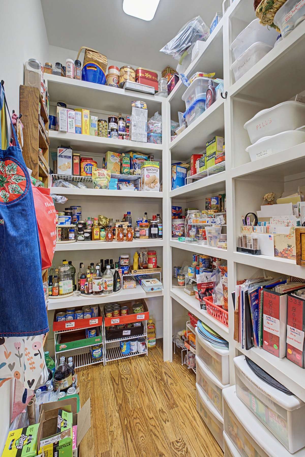 Custom walk-in pantry in kitchen