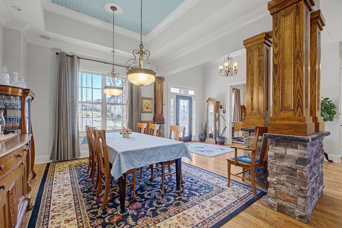 Formal Dining Room open to entry foyer and great room