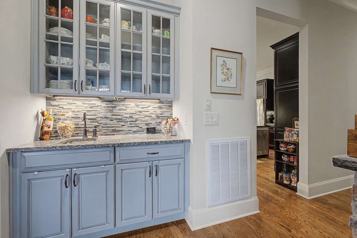 Wet bar in formal dining room
