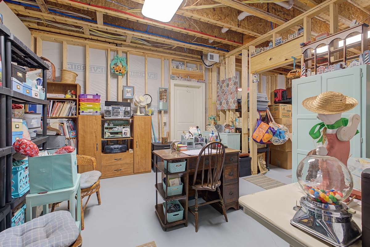 Large storage/craft room in basement