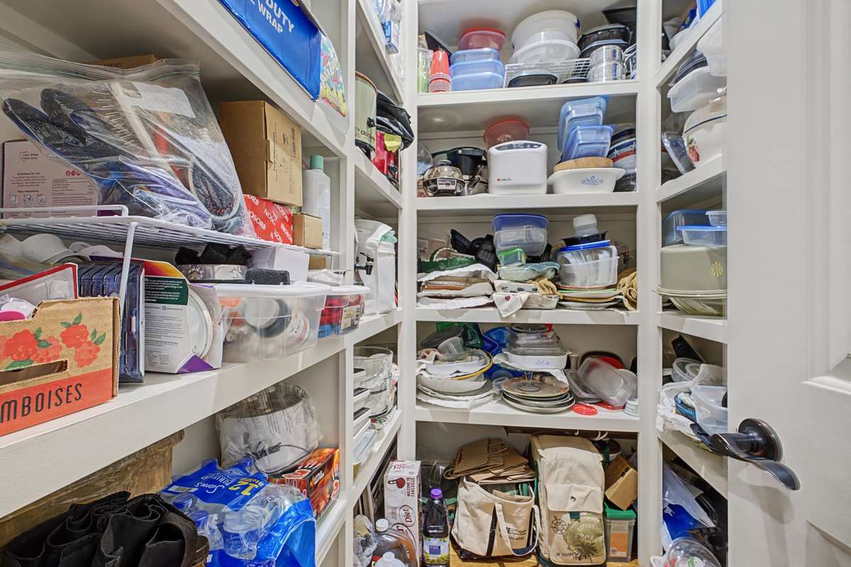 Second pantry inside garage entry