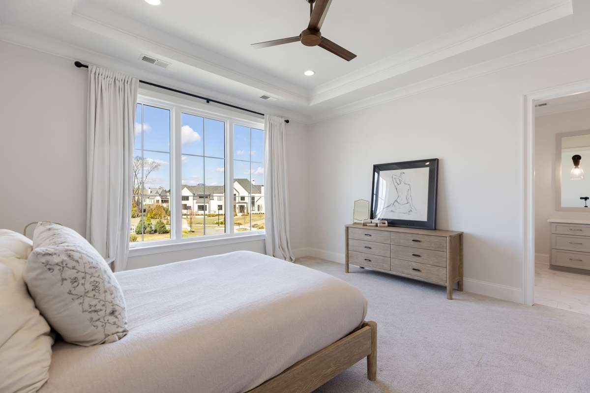 3 secondary bedrooms on the second floor all with attached en suites featuring a walk in shower, separate soaking tub and walk in closets