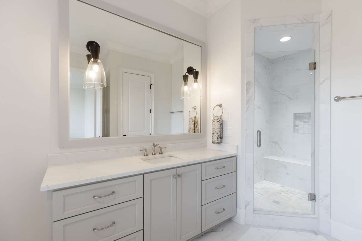 3 secondary bedrooms on the second floor all with attached en suites featuring a walk in shower, separate soaking tub and walk in closets
