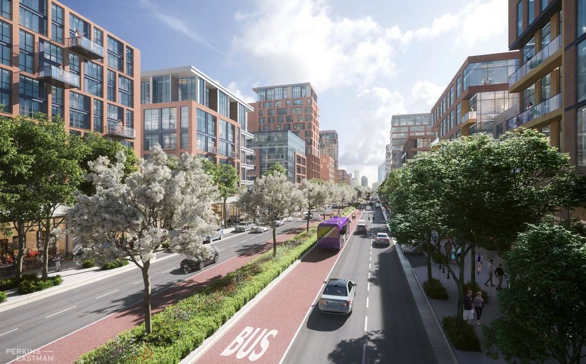 The proposed East Bank Blvd will provide a North/South spine with multi-modal connectivity and urban design enhancements.