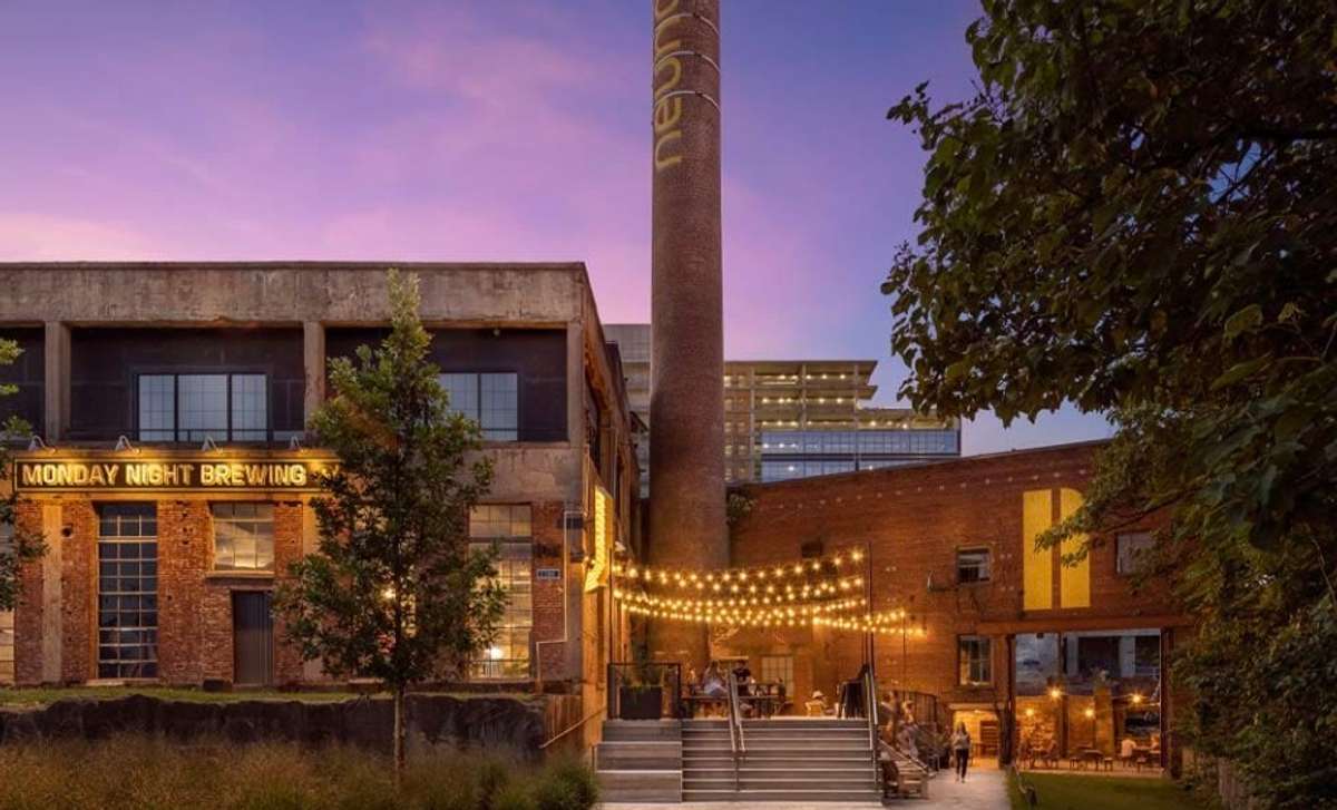 Adjacent to the Padel facility sits Monday Night Brewing a popular gathering spots with a great vibe and an assortment of libations.