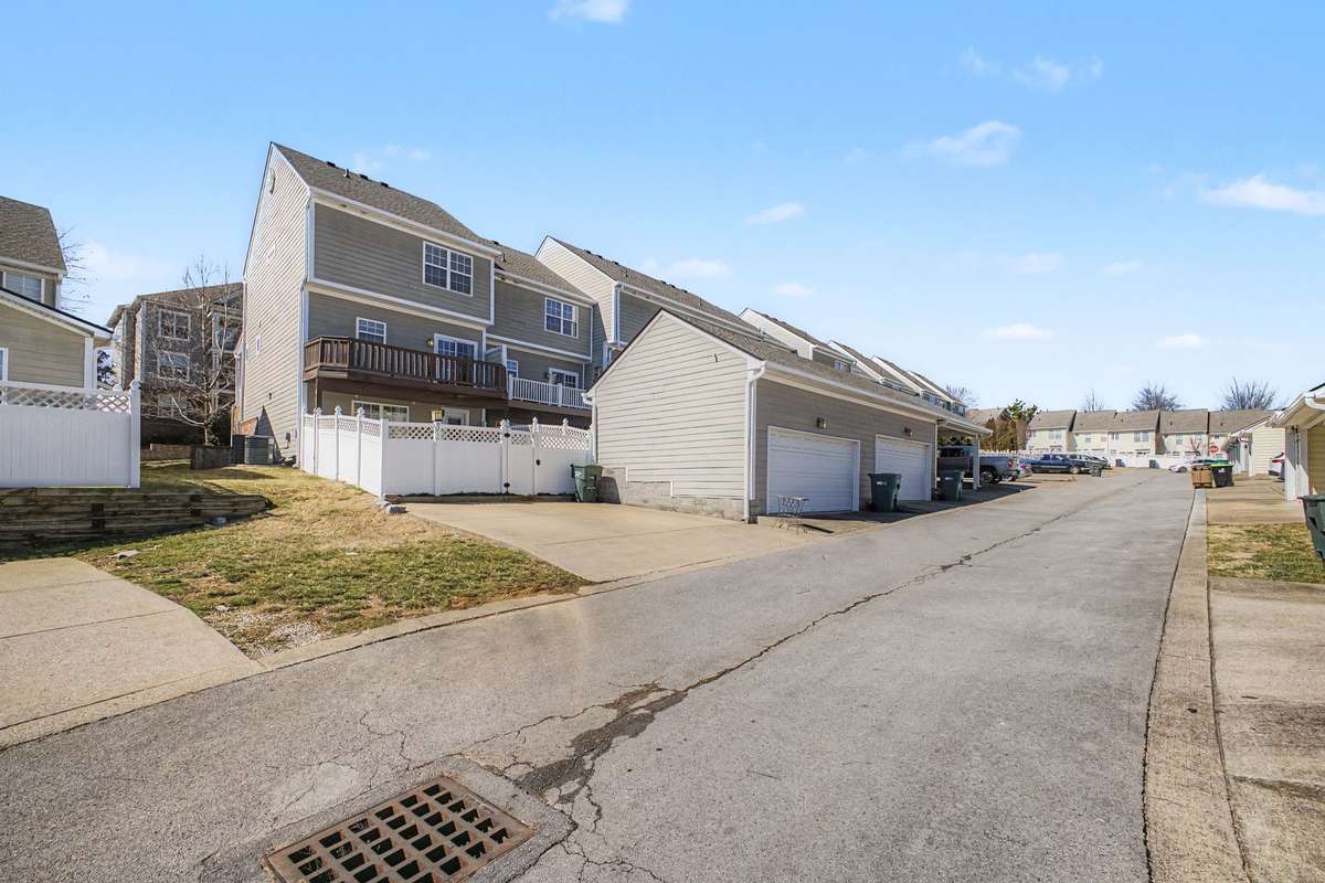 Rear street view to the property.