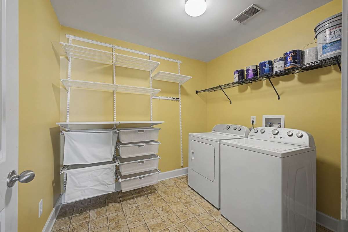 Lower Level Laundry Room and storage.