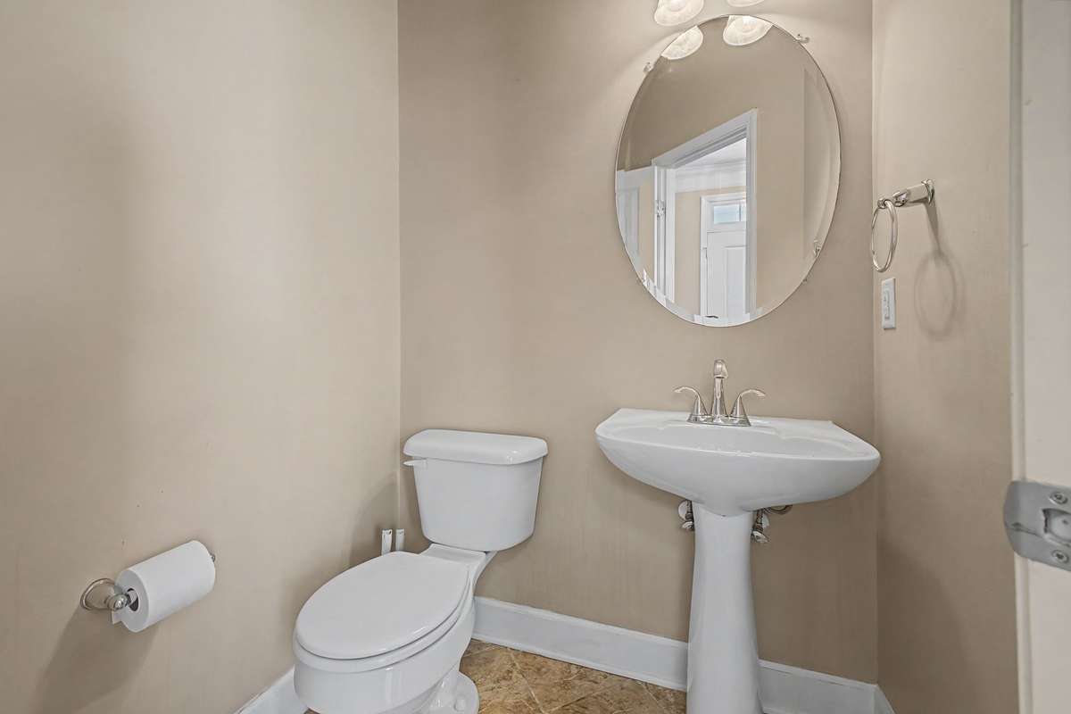 Half bath off the Great Room.