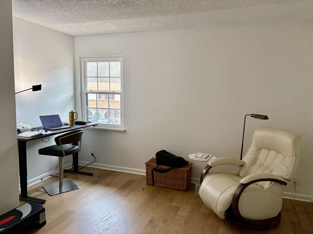 Bedroom 2 currently used as an office, large closet