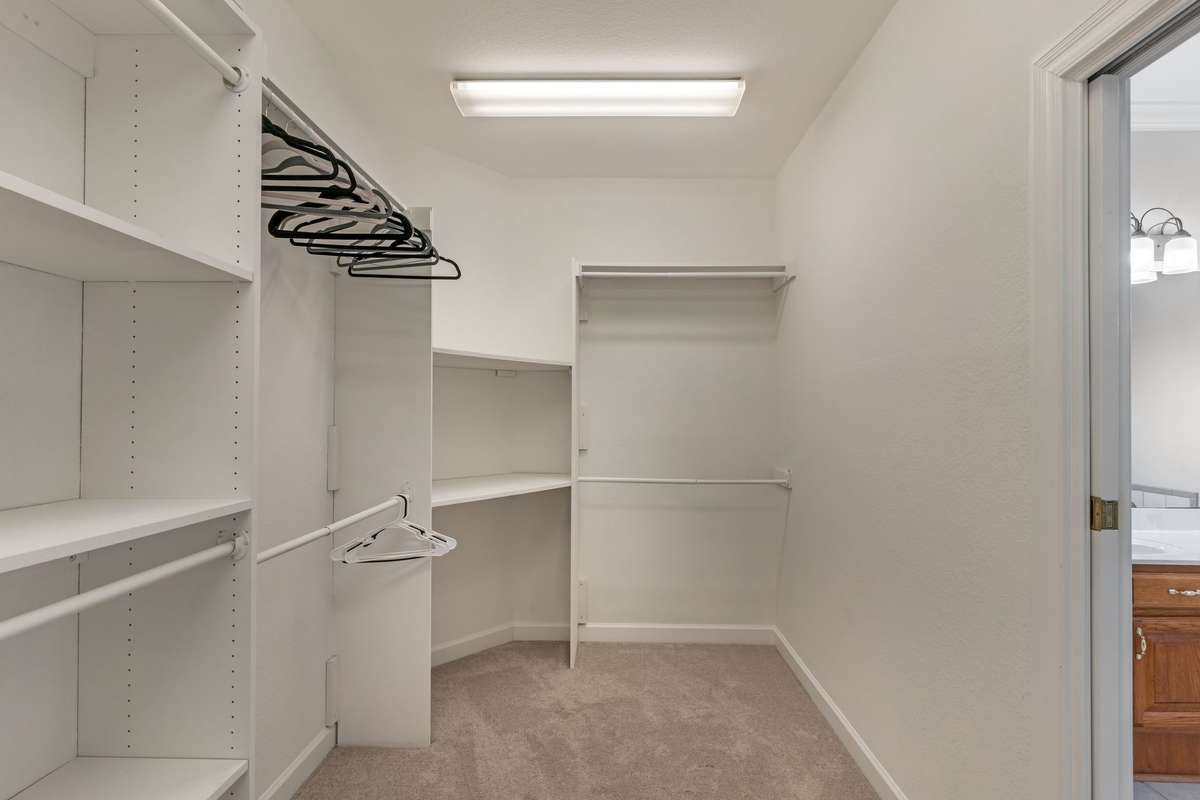Built in primary closet