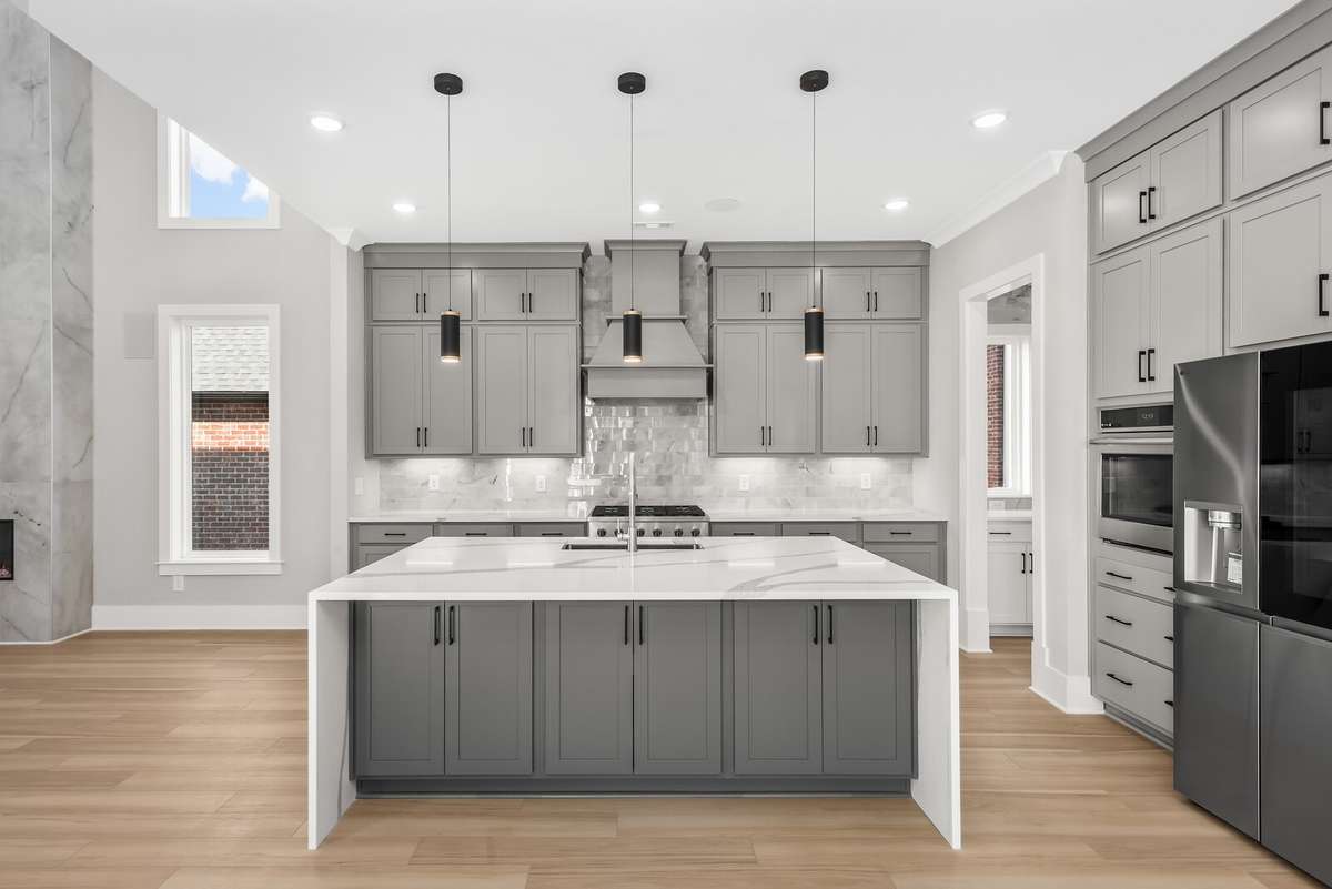 Large Kitchen allows for lots of storage. Roll out drawers added in all the base cabinets