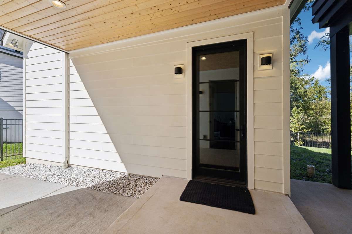 Music studio is located off of the basement and only connected via a covered walkway.