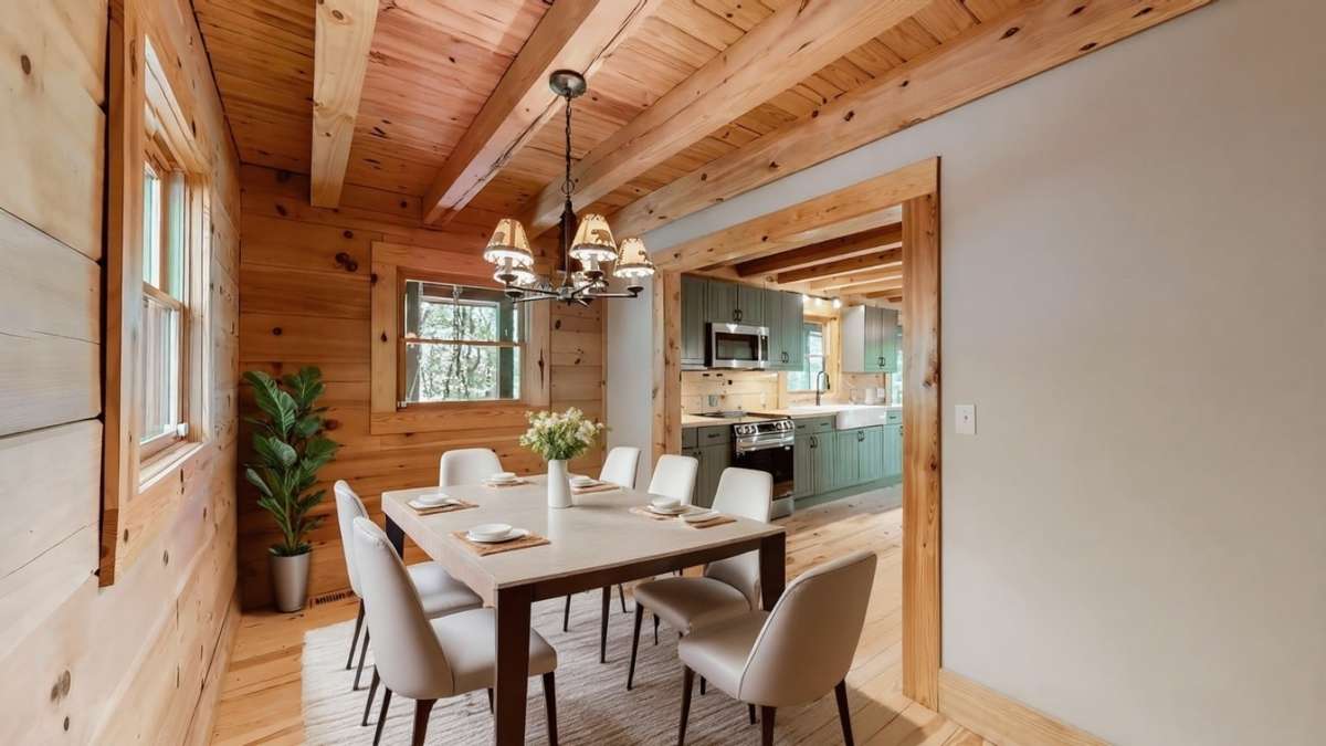 Formal dining right off the kitchen.  Would you keep it a dining room or would you work from home and use it as an office space?  Add french or barn doors for extra privacy.
