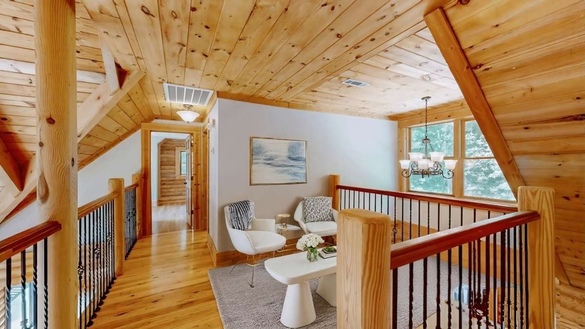 Second story loft is perfect for a reading nook or office.  Whatever you decide, the views continue from all angles!