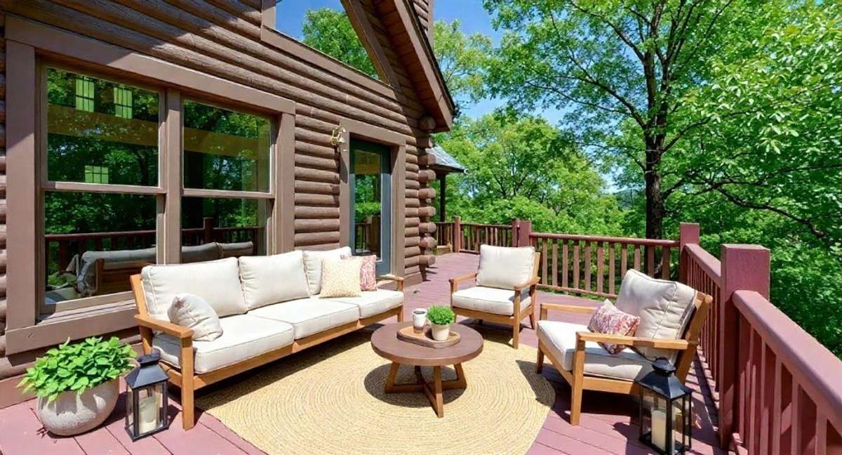 Massive deck space just off the dining room and living room. Access points from the kitchen, Livingroom, and Master Bedroom