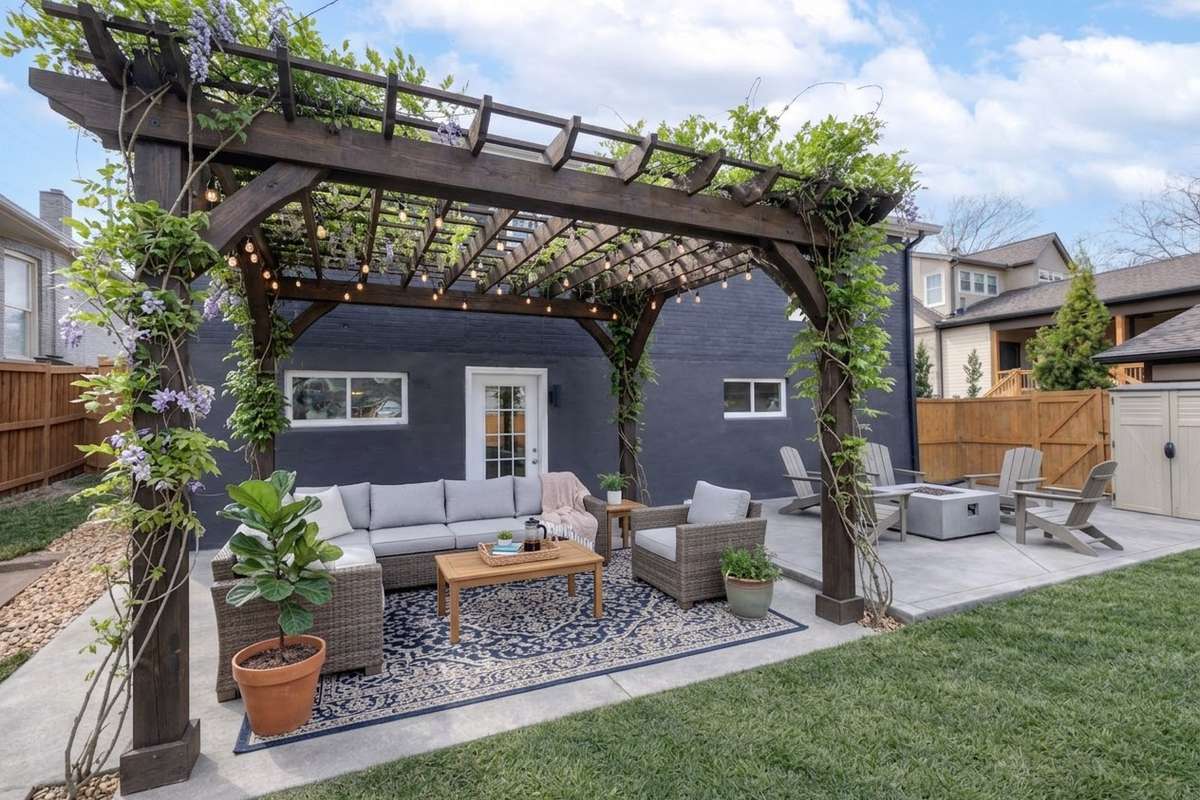 a Rendering of what the patio could be turned into for entertaining family and friends.
