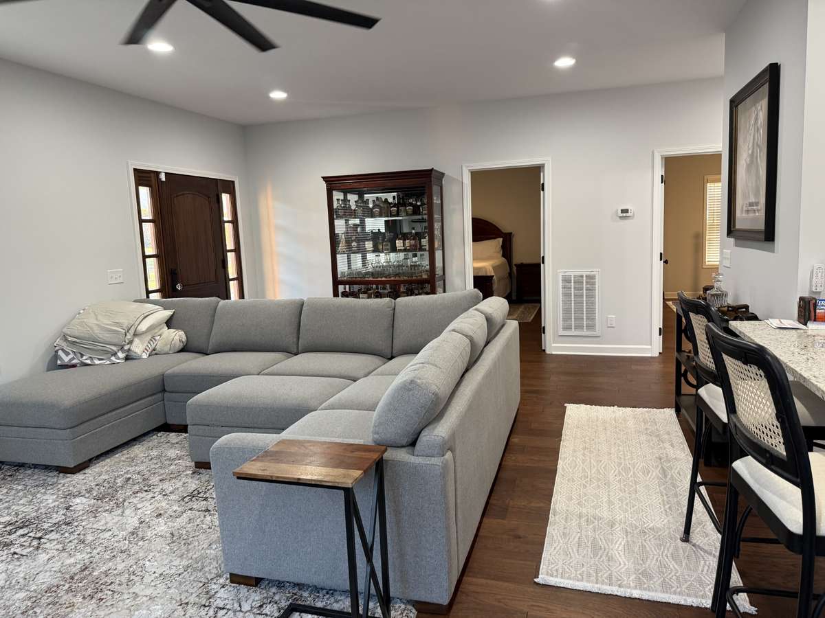 Living Room with combination Eat In Kitchen