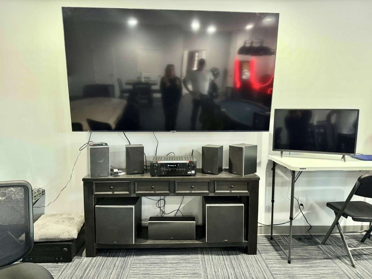 TV and Sound System Stays (not computer sitting on the table)
