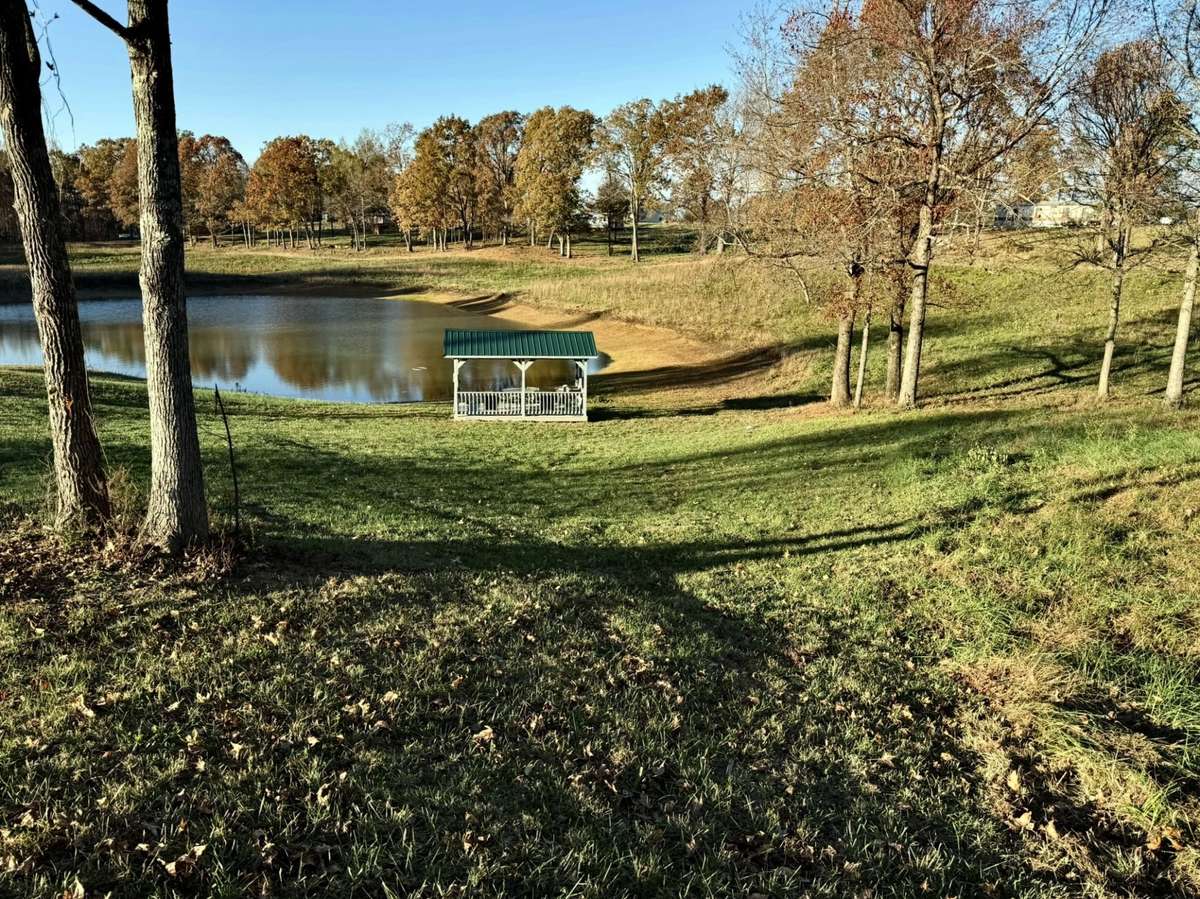 Gazebo next to the Spring Feed Catfish Pond