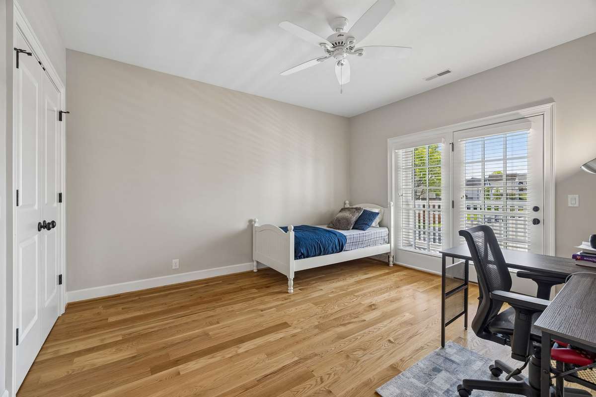 Bedroom 3 is a generous size (13x17), and has balcony access and a private bathroom.