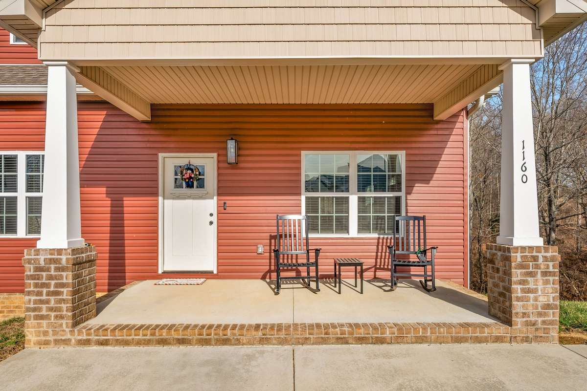 Beautiful covered porch to do some front porch sittin'