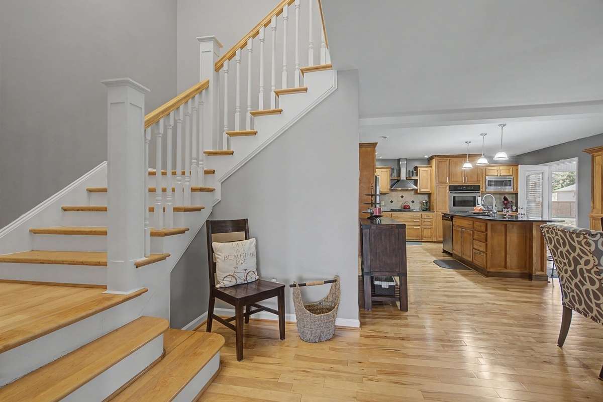 Stairs off kitchen to 2nd floor